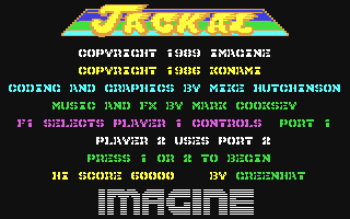 Jackal (Imagine) Title Screen